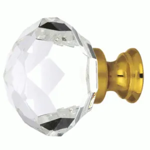 1 3/4 Inch Diamond Wardrobe Knob (Antique Brass Finish)