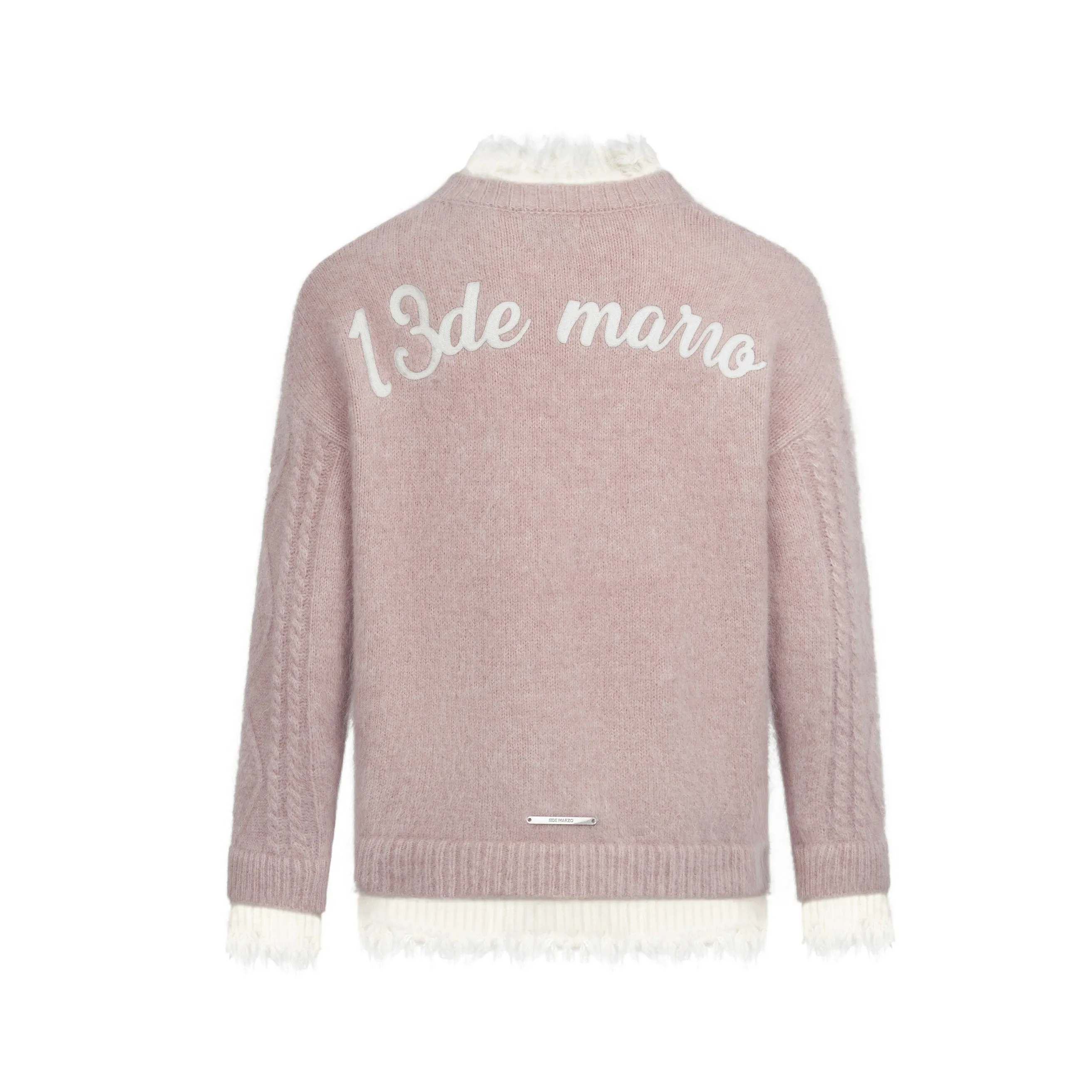 13DE MARZO Bear Button Unedged Cardigan