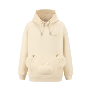 13DE MARZO Bear Embossment Pocket Hoodie