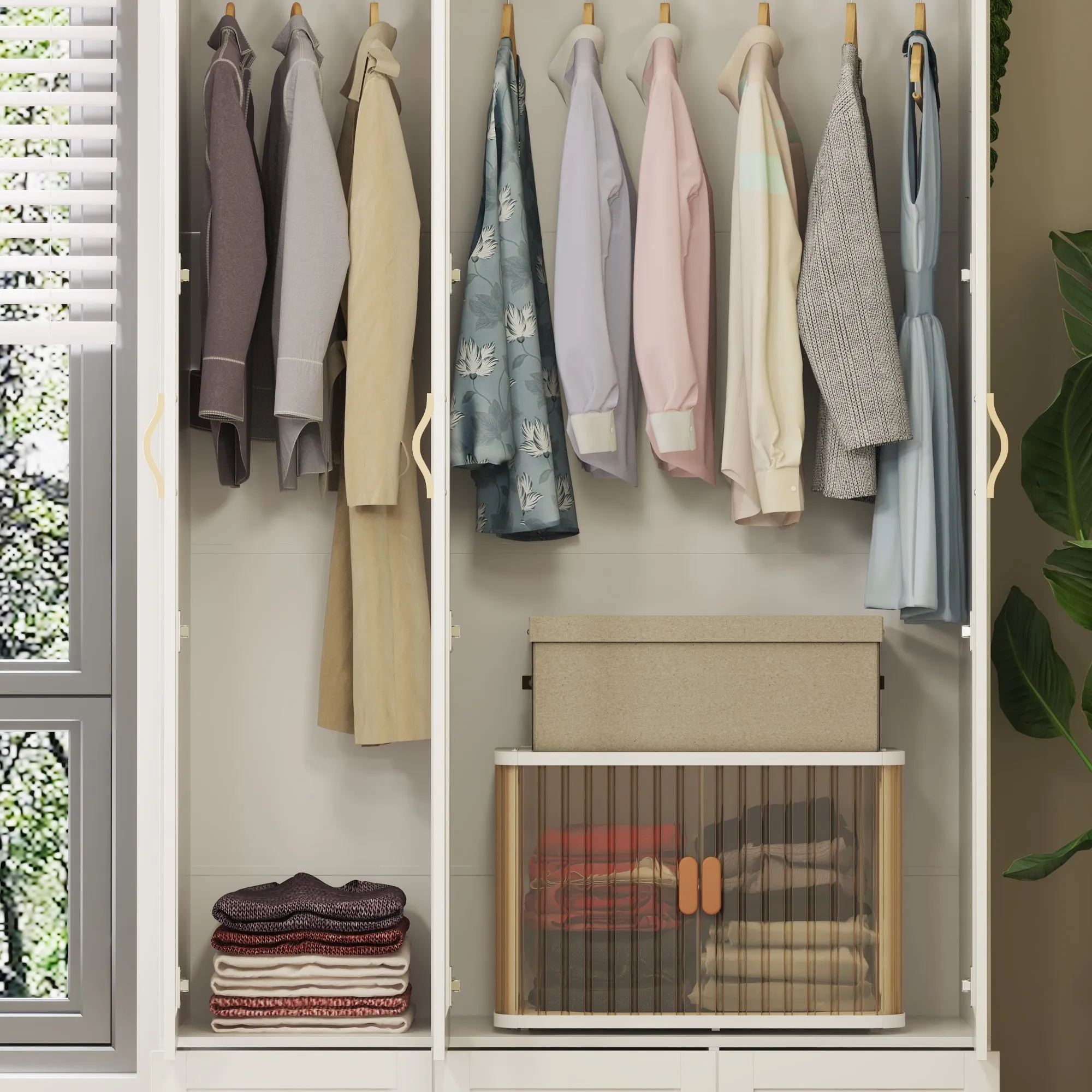 3-Door 3-Drawer Wardrobe With Elegant Design