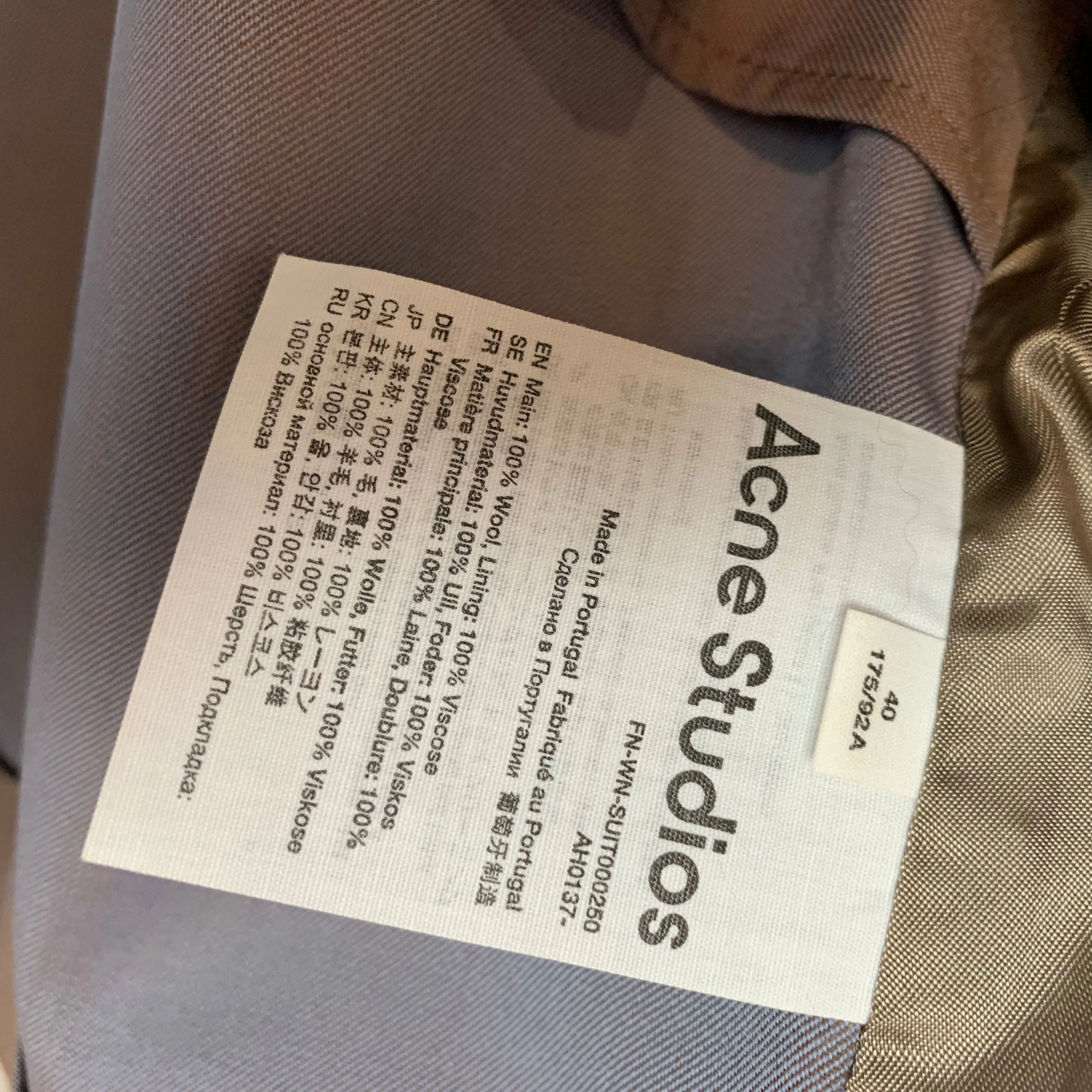ACNE Studios Jenell Cropped Double-Breasted Wool Blazer 40 Large