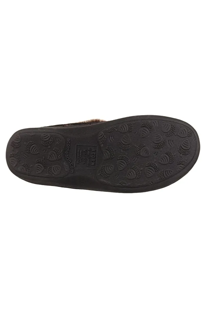 Acorn Faux Fur Chinchilla Collar Slipper