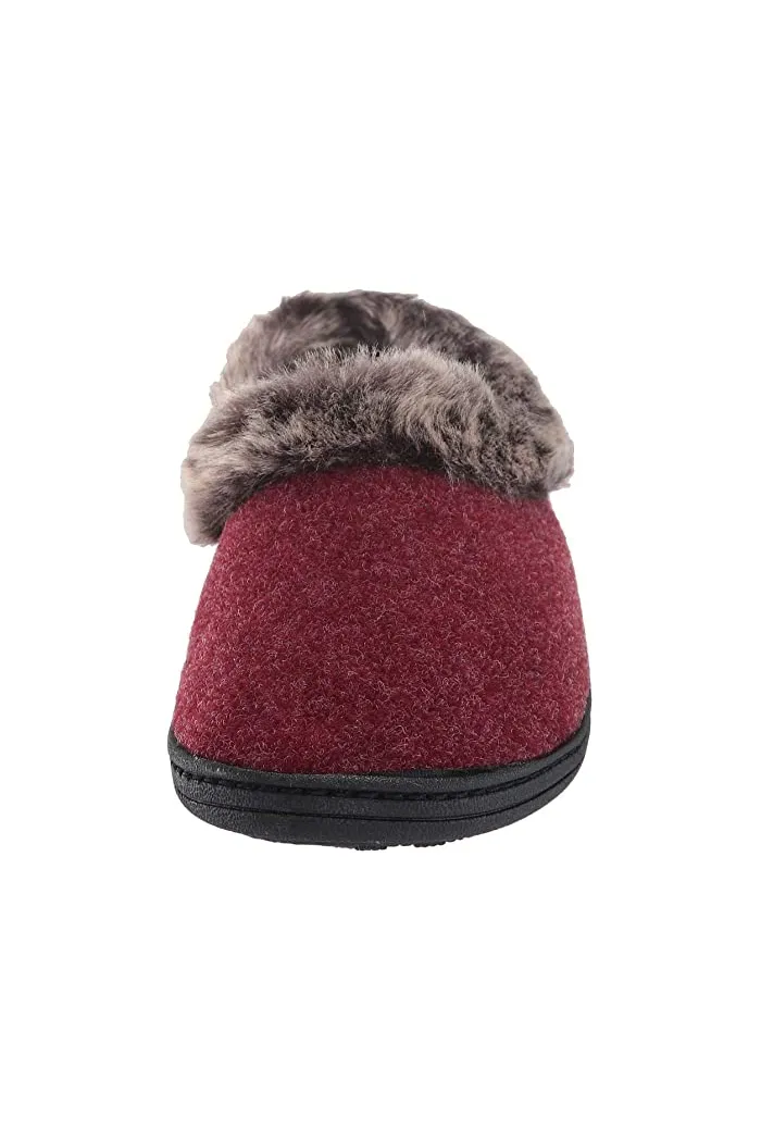 Acorn Faux Fur Chinchilla Collar Slipper