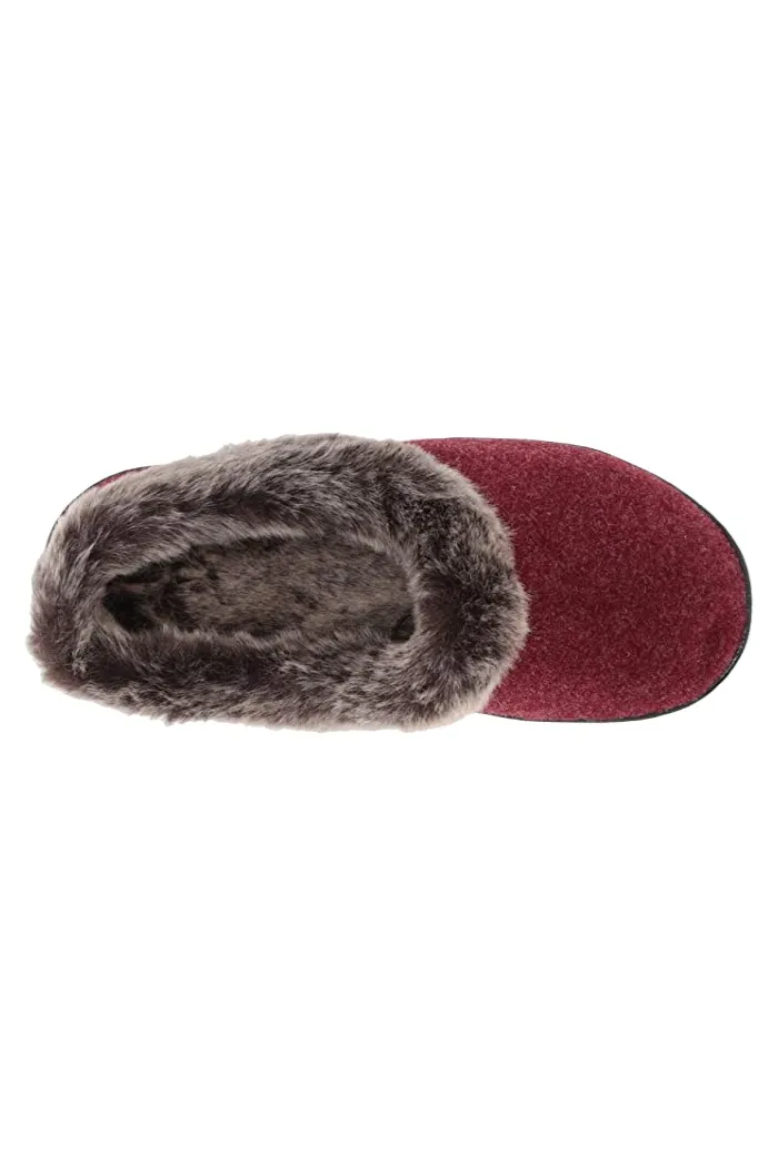 Acorn Faux Fur Chinchilla Collar Slipper