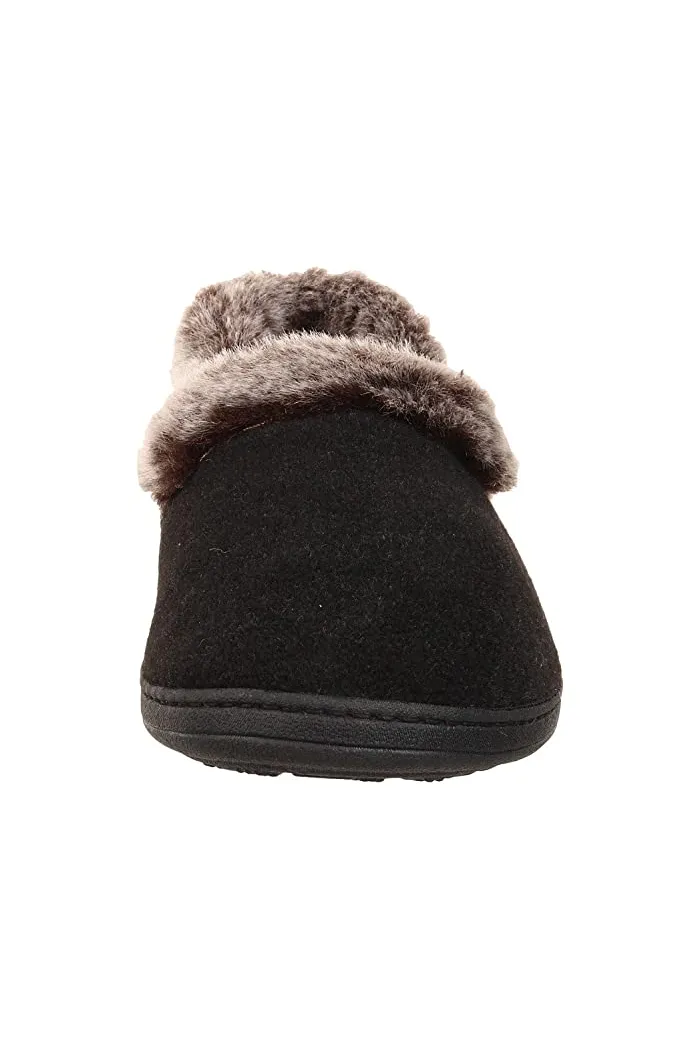 Acorn Faux Fur Chinchilla Collar Slipper