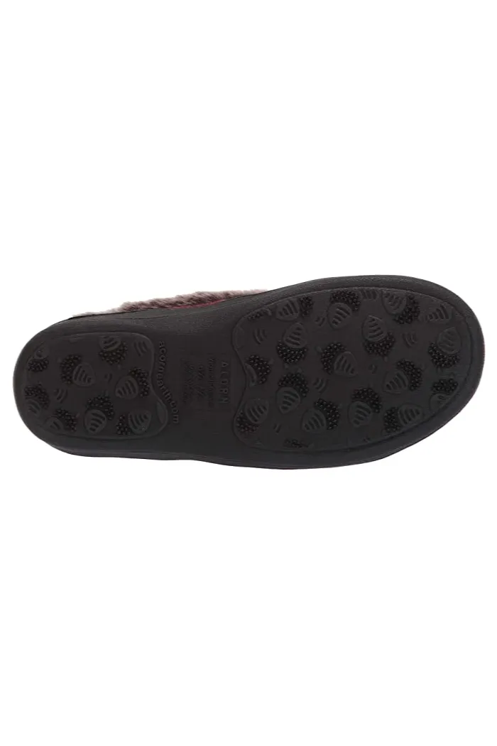 Acorn Faux Fur Chinchilla Collar Slipper
