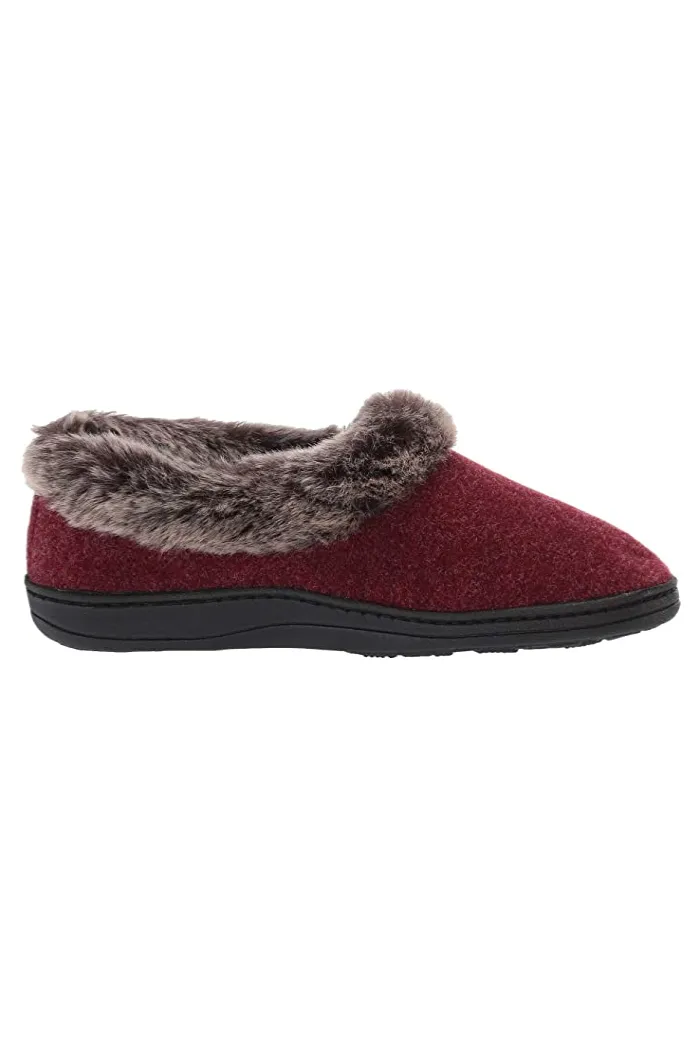 Acorn Faux Fur Chinchilla Collar Slipper