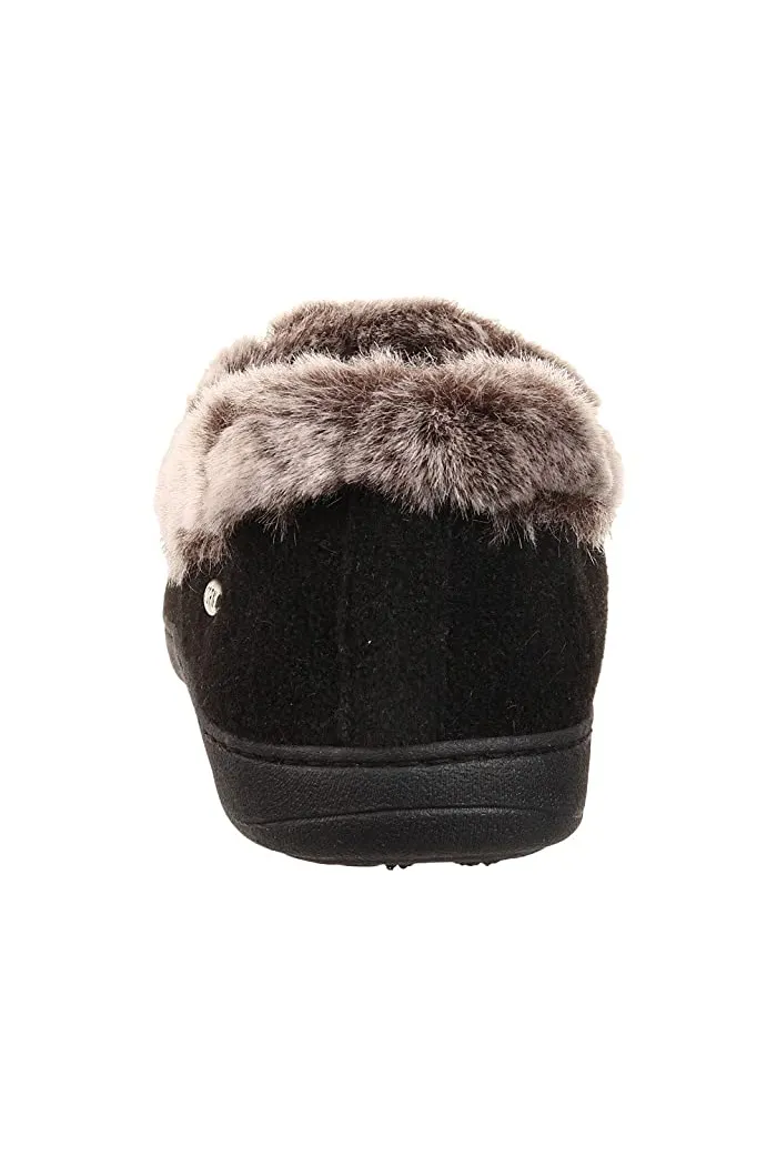 Acorn Faux Fur Chinchilla Collar Slipper