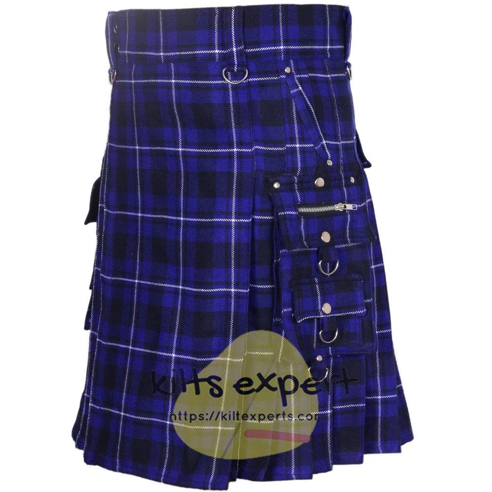 American Patriot Tartan 16Oz Utility Kilt With Stylish Pockets  - Available In Many Tartans