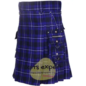 American Patriot Tartan 16Oz Utility Kilt With Stylish Pockets  - Available In Many Tartans