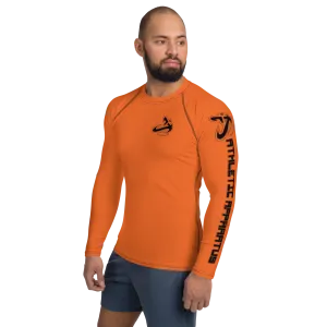 Athletic Apparatus Orange Black Logo Men's Rash Guard