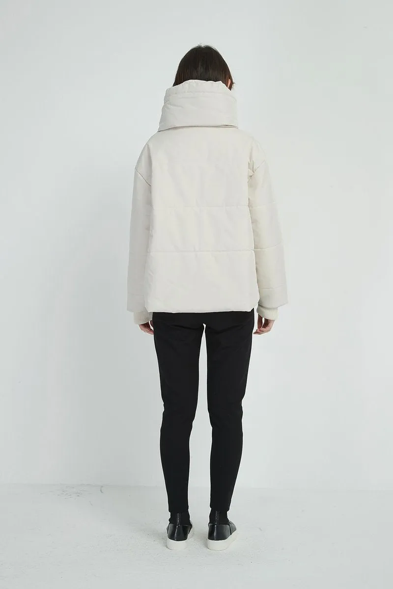 Big Collar Jacket- Bone