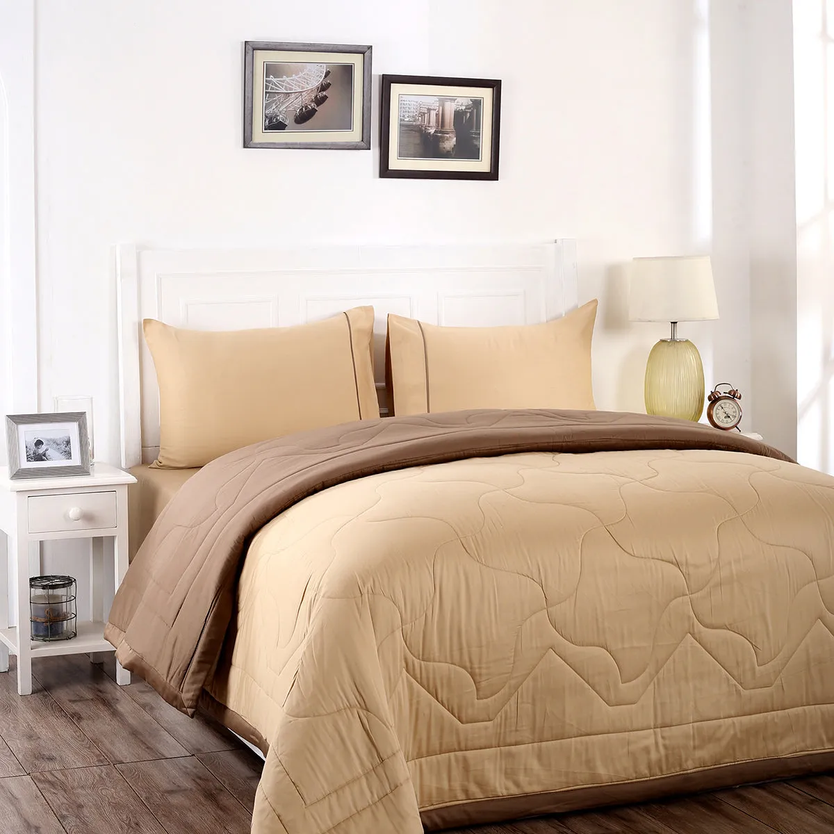 Colorart Vincent Light Weight Extreame Winter Quilt Marzipan/Simply Taupe