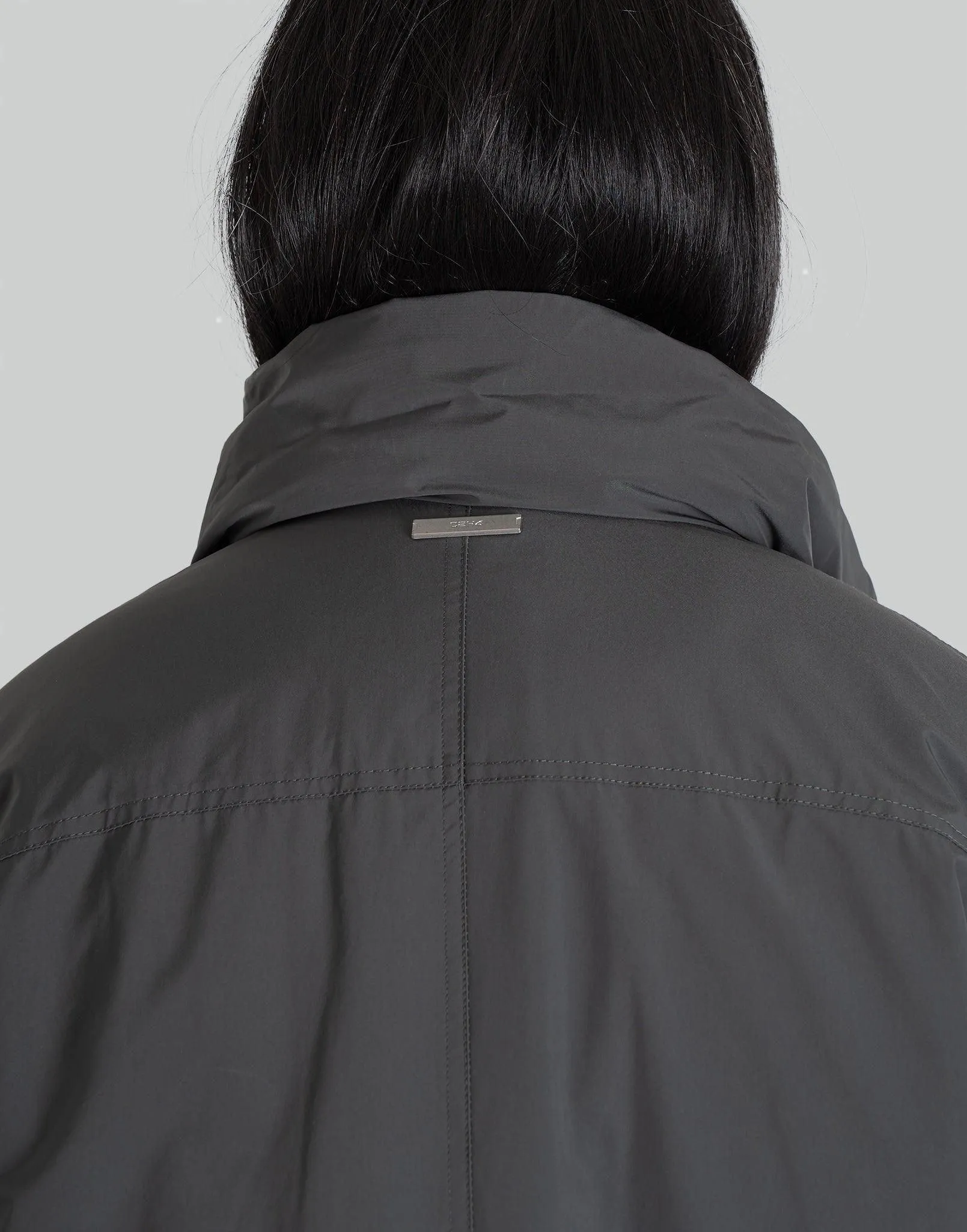 Continuous Zipper Quilted Coat