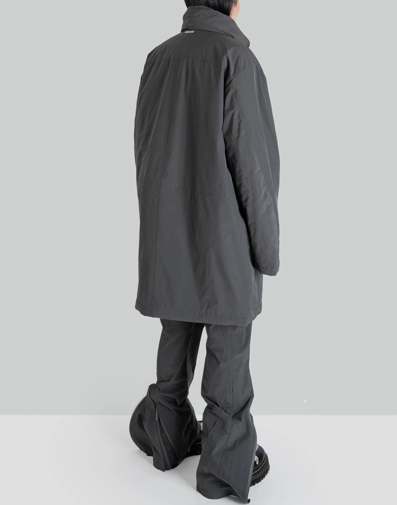 Continuous Zipper Quilted Coat