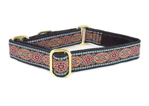 Crown Jewels in Red & Black - Martingale or Buckle Dog Collar - 1" Width