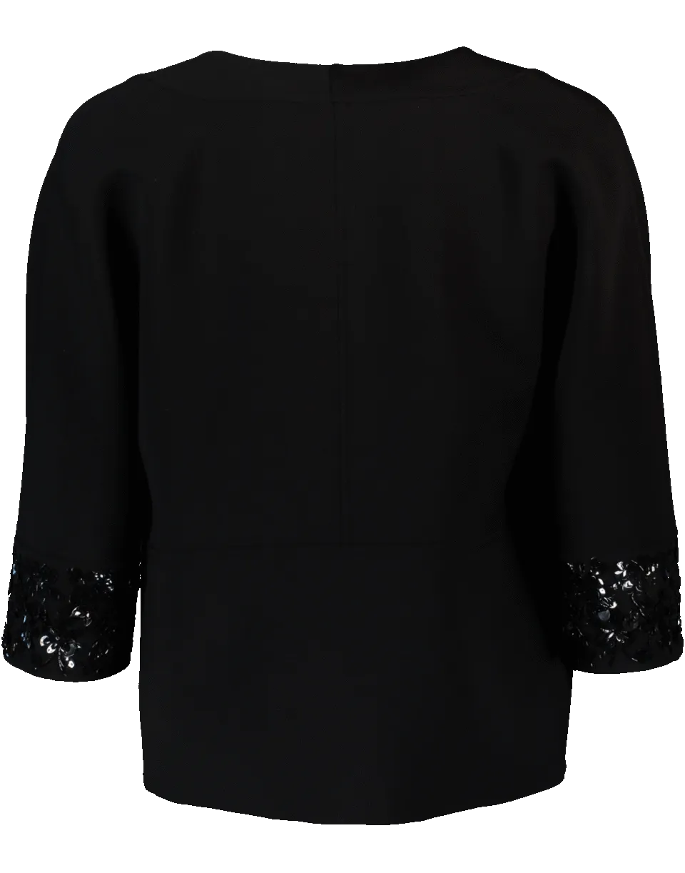 Embroidered Sleeve Cookie Jacket