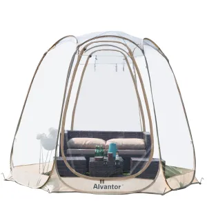 essential Bubble Tent Pop up Canopy Family Camping Gazebo 10'Lx10W'x7'H Beige
