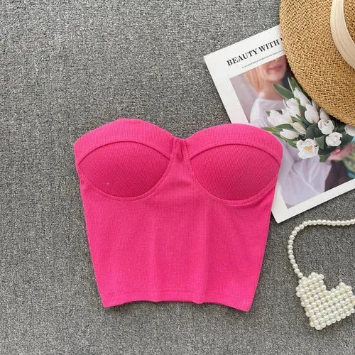 Flower On Your Head Bustier Top