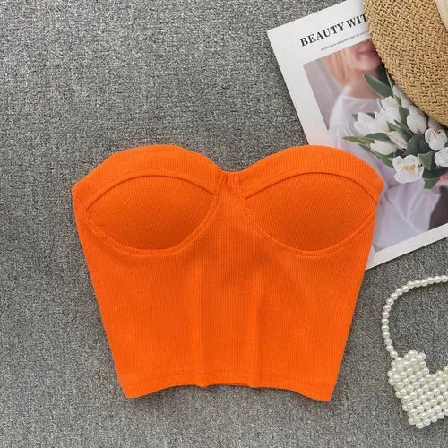 Flower On Your Head Bustier Top