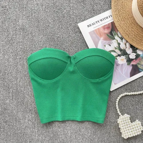 Flower On Your Head Bustier Top