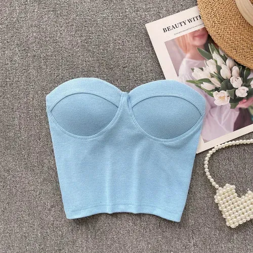Flower On Your Head Bustier Top