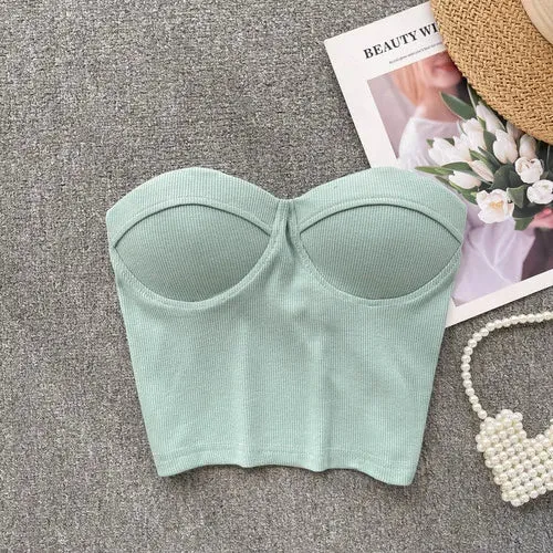 Flower On Your Head Bustier Top