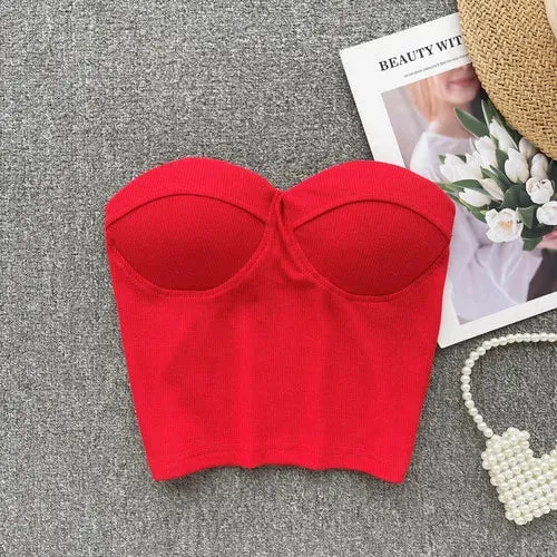 Flower On Your Head Bustier Top