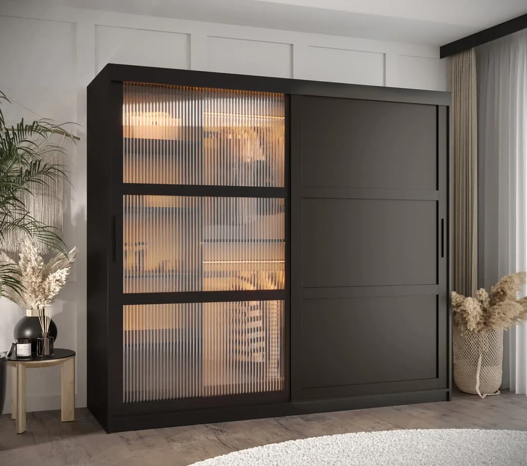 Flutes III Sliding Door Wardrobe 200cm