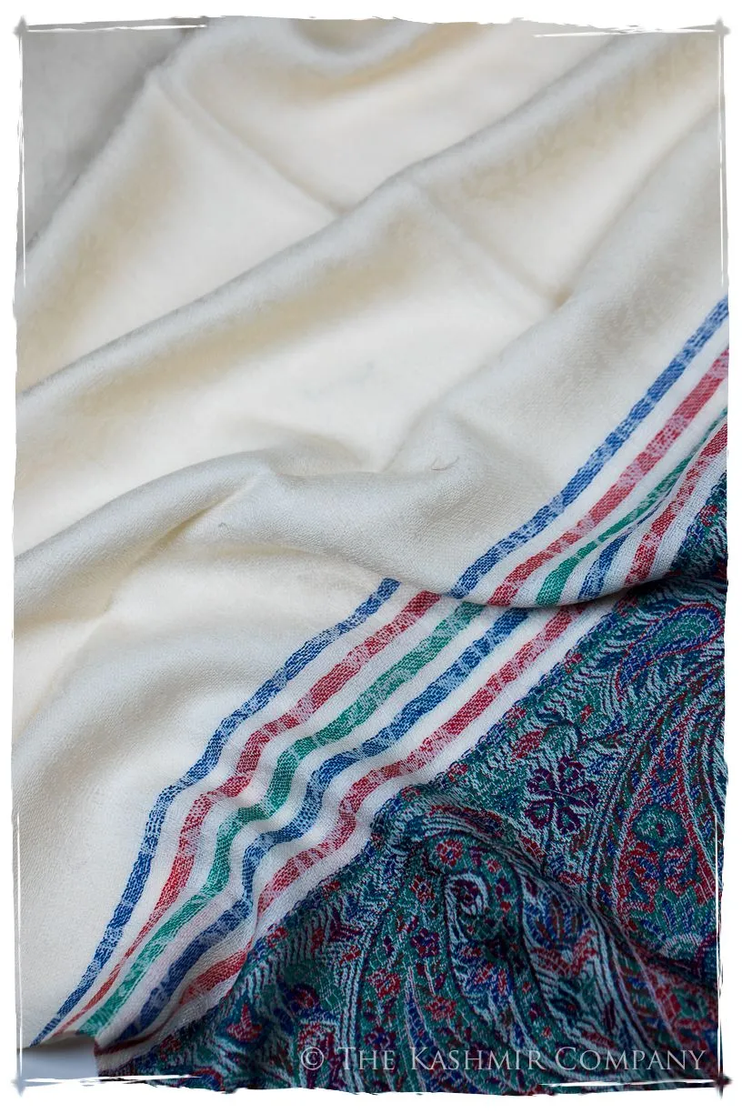 Graziella Frontière Ivory Kashmir Wool Scarf