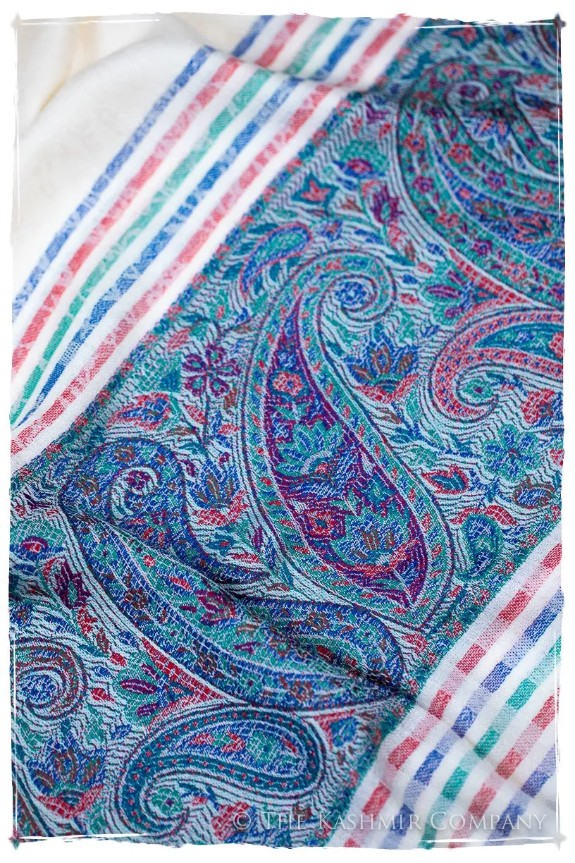 Graziella Frontière Ivory Kashmir Wool Scarf