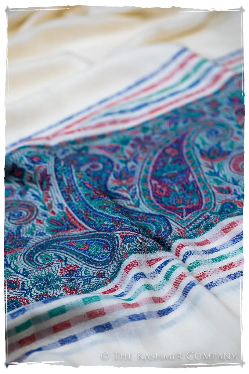 Graziella Frontière Ivory Kashmir Wool Scarf