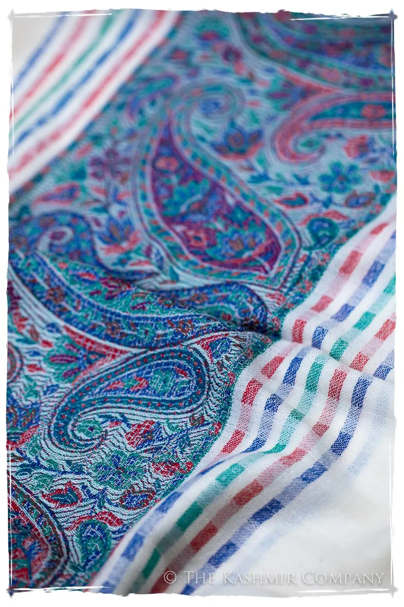 Graziella Frontière Ivory Kashmir Wool Scarf