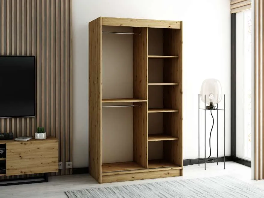Hailee 120cm Sliding Door Wardrobe White