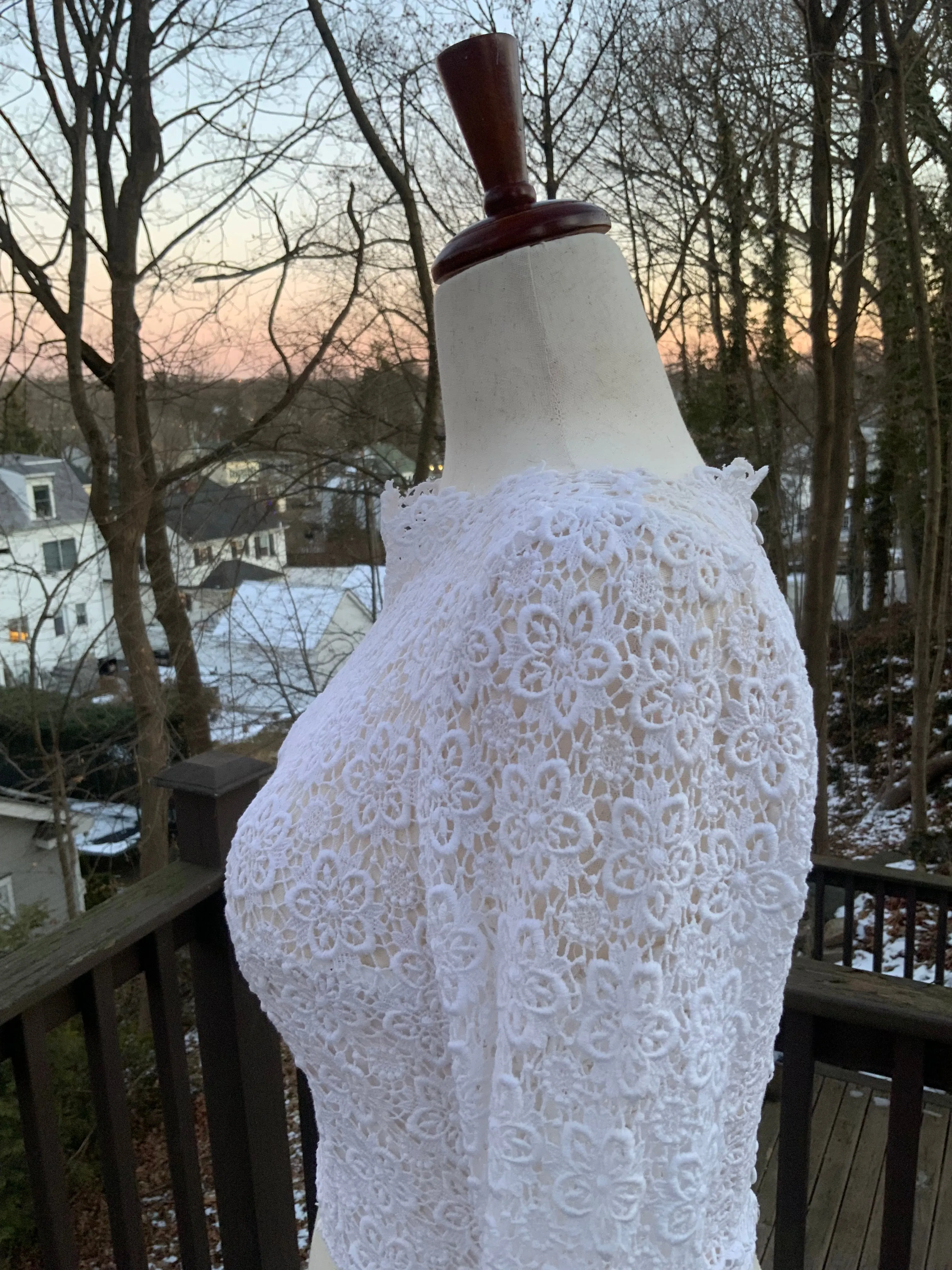 Heavy Guipure Lace Top - 60s