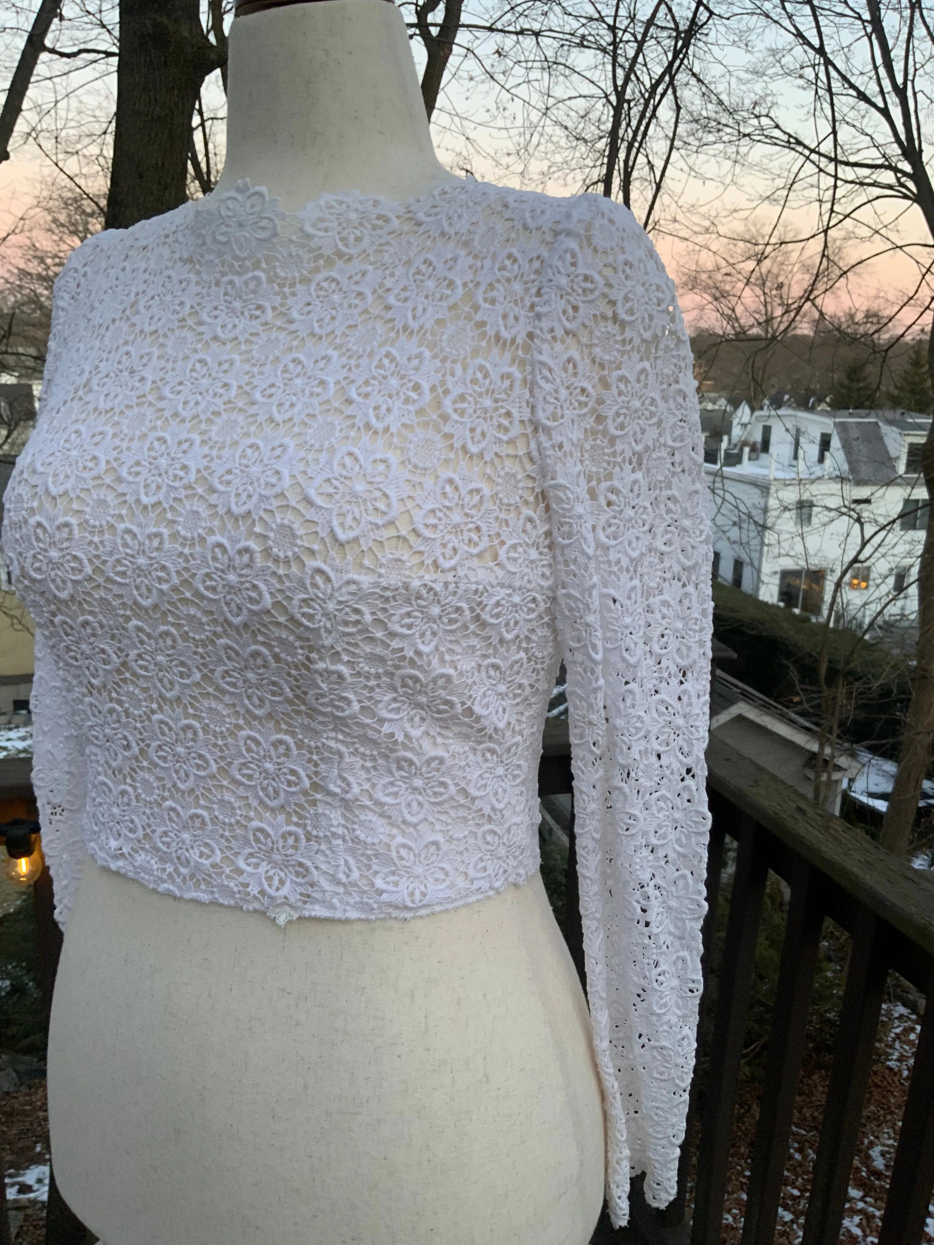 Heavy Guipure Lace Top - 60s