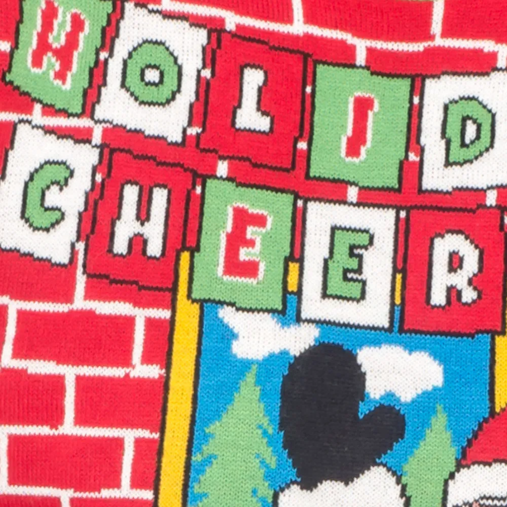 Holiday Cheers! Santa Beer Holder Stocking Ugly Christmas Sweater - JulesRoche