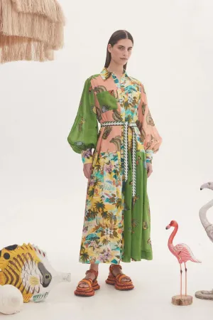 HOLIDAY PATCHWORK SHIRTDRESS
