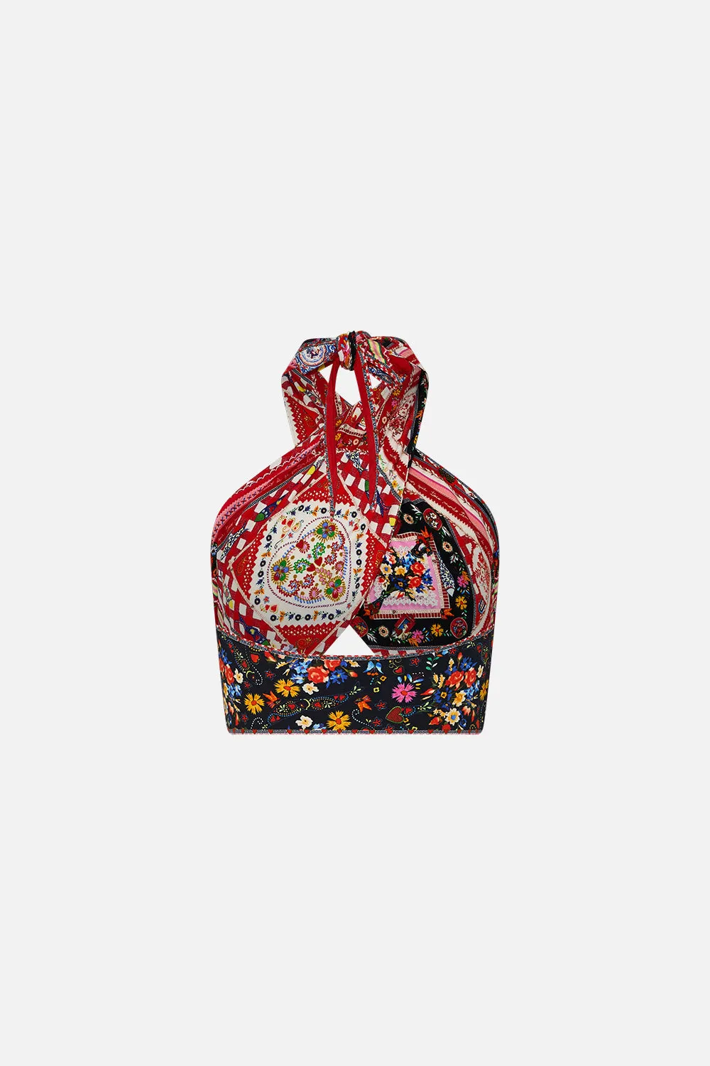 JERSEY TIE UP SCARF TOP FOLK FABULOUS