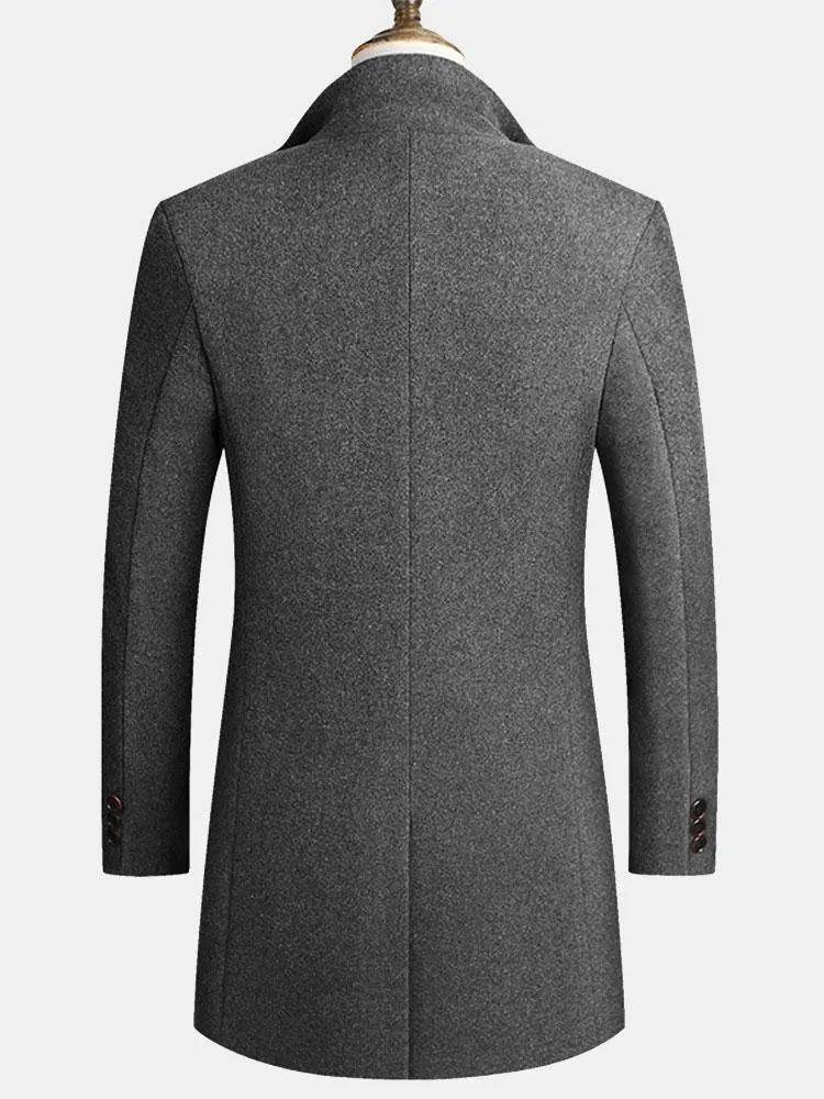 Lapel Woolen Overcoat
