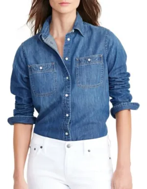 Lauren Ralph Lauren Denim Utility Shirt, XS