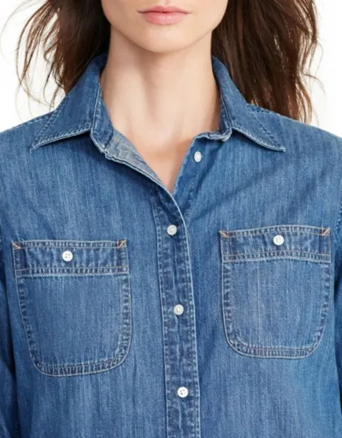 Lauren Ralph Lauren Denim Utility Shirt, XS