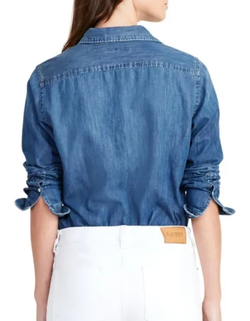 Lauren Ralph Lauren Denim Utility Shirt, XS