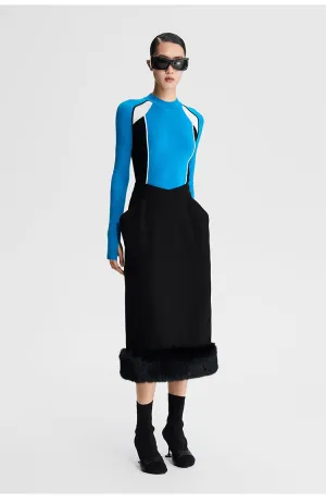 LEDI W THREE-DIMENSIONAL SILHOUETTE PANELLED SKIRT FALL/WINTER SKIRT - Liberr