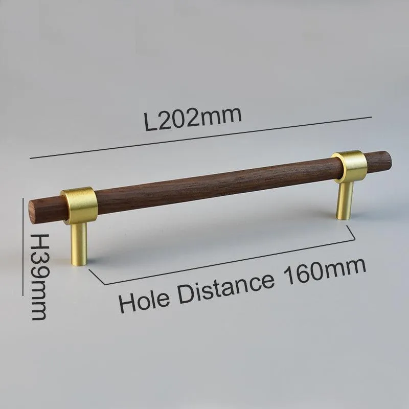 MENELAOS / Walnut & Solid Brass Handles