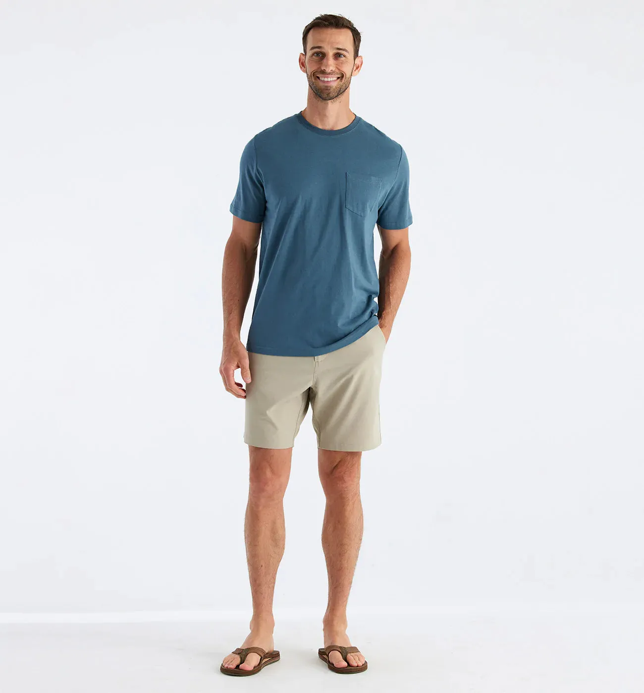 Men's Bamboo Heritage Pocket Tee - Slate Blue