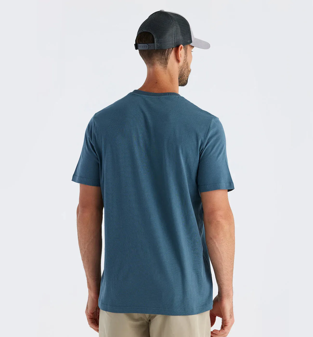 Men's Bamboo Heritage Pocket Tee - Slate Blue