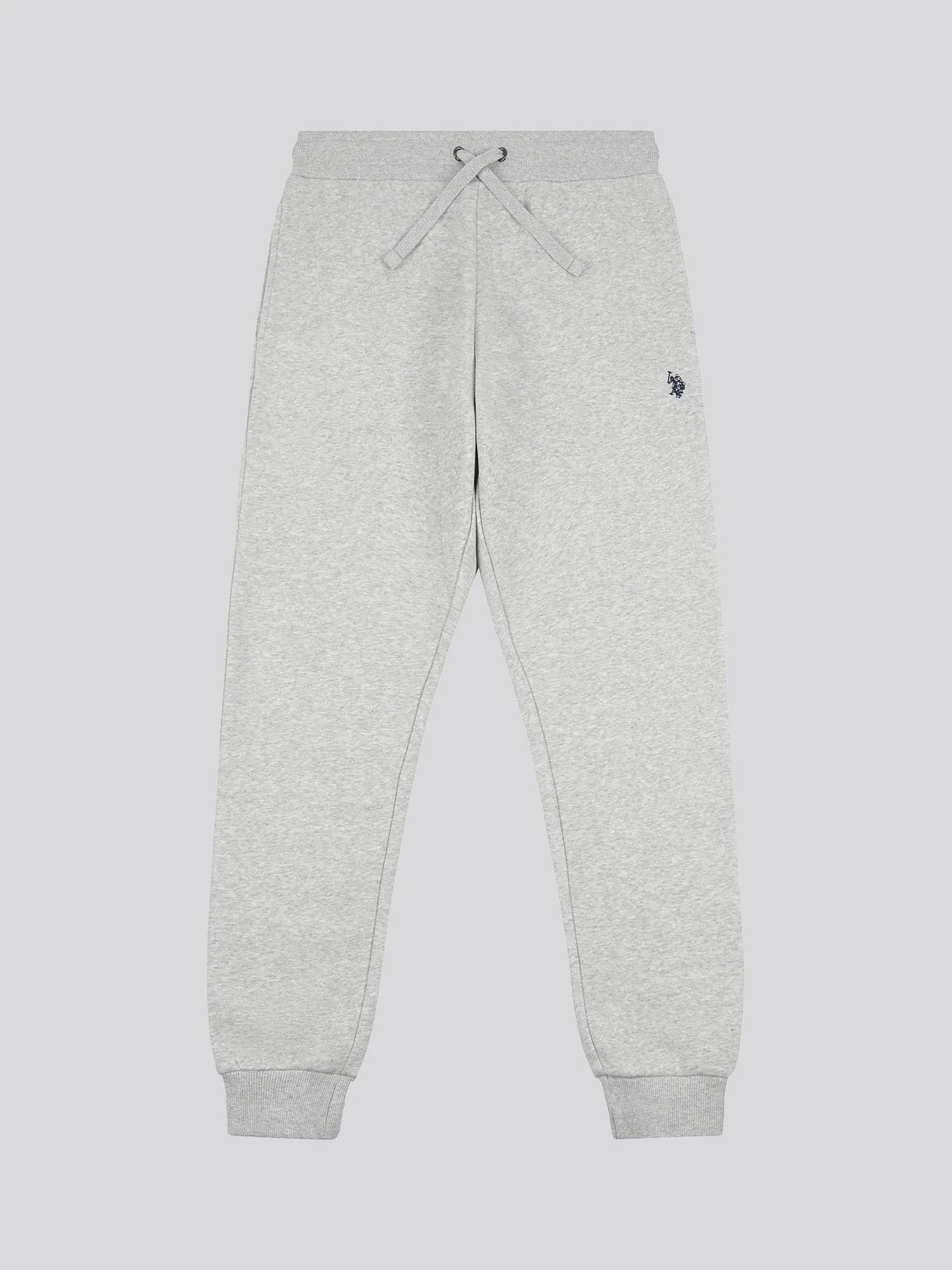 Mens Double Horsemen Joggers in Mid Grey Marl