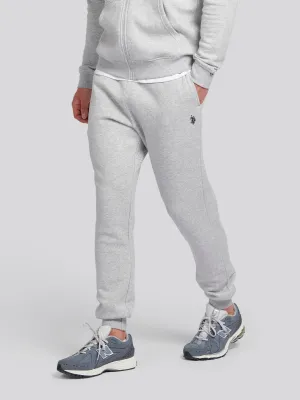 Mens Double Horsemen Joggers in Mid Grey Marl