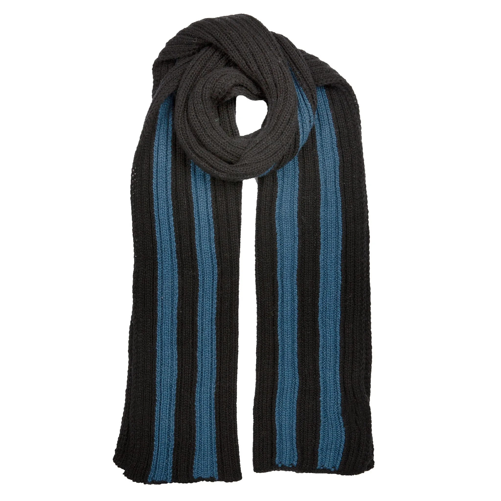 Men's Two-Tone Stripe Knitted Scarf